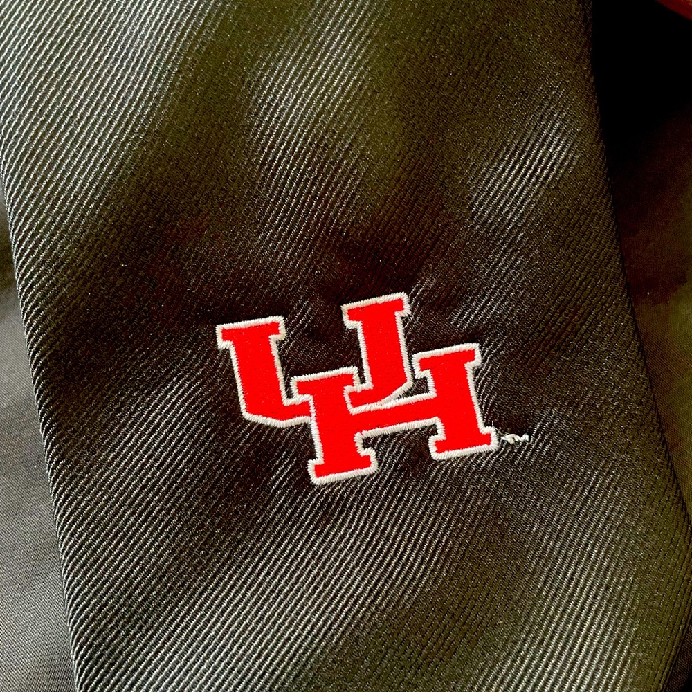 Black UH University of Houston tie